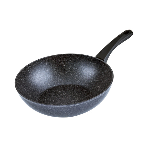 Karaca Aqua Granite Non-Stick Induction Wok Pan, 28cm, Blue