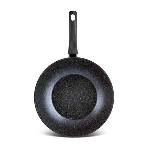 Karaca Aqua Granite Non-Stick Induction Wok Pan, 28cm, Blue