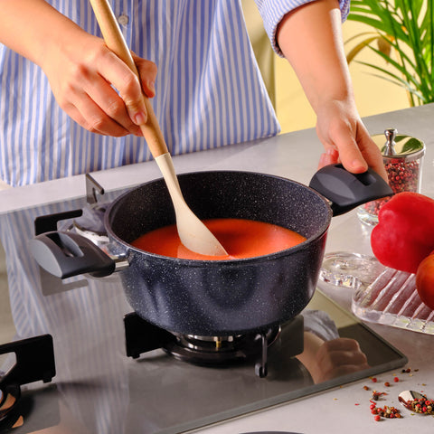 Karaca Aqua Granite Non-Stick Induction Casserole, 20cm, Blue