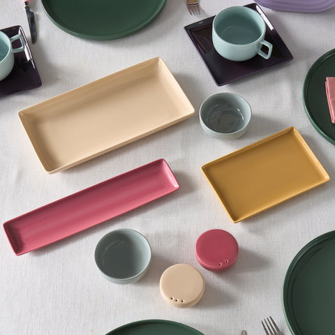 Karaca Stream Bone Monaco 34-Piece Serveware Set for 6 People, Multi