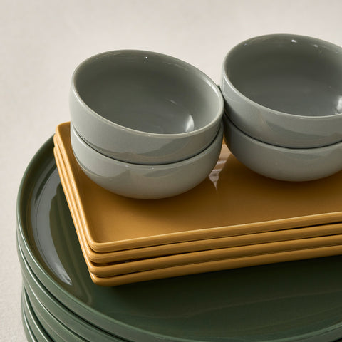 Karaca Stream Bone Monaco 34-Piece Serveware Set for 6 People, Multi