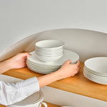 Karaca Fine Pearl Extra Chanak 55-Piece Dinner Set for 12 People, Platin