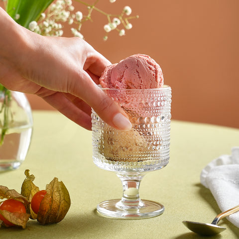 Karaca Flicker Glass Dessert &amp; Ice Cream Bowl, Clear