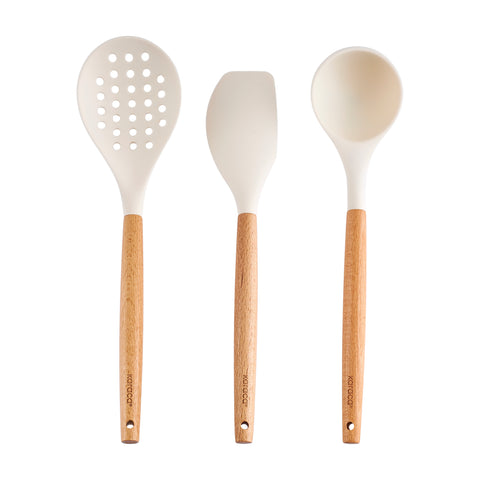 Karaca Swiss Crystal Almond Cream 12-Piece Non-Stick Induction Ceramic Cookware Set, Cream