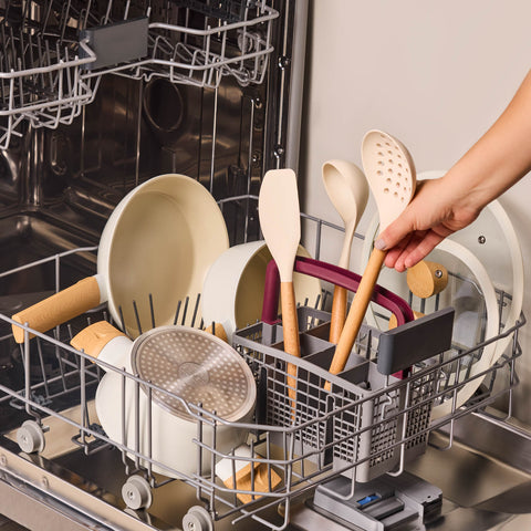 Karaca Swiss Crystal Almond Cream 12-Piece Non-Stick Induction Ceramic Cookware Set, Cream