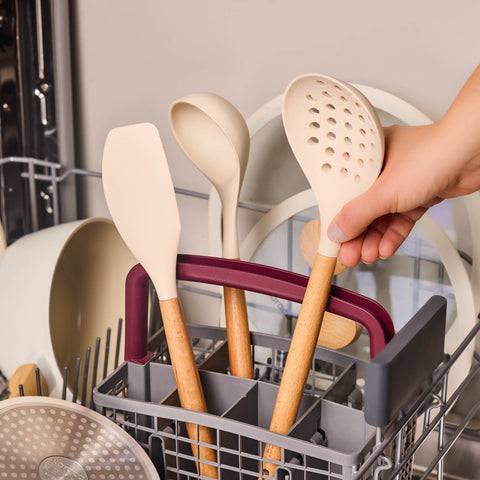 Karaca Swiss Crystal Almond Cream 12-Piece Non-Stick Induction Ceramic Cookware Set, Cream