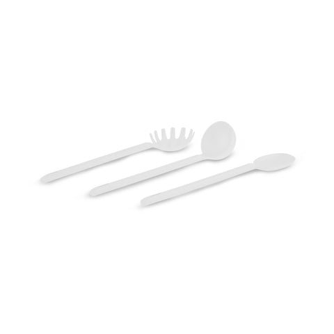 Karaca Simple 5-Piece Utensil Set, White