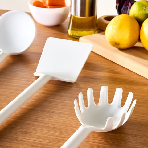 Karaca Simple 5-Piece Utensil Set, White
