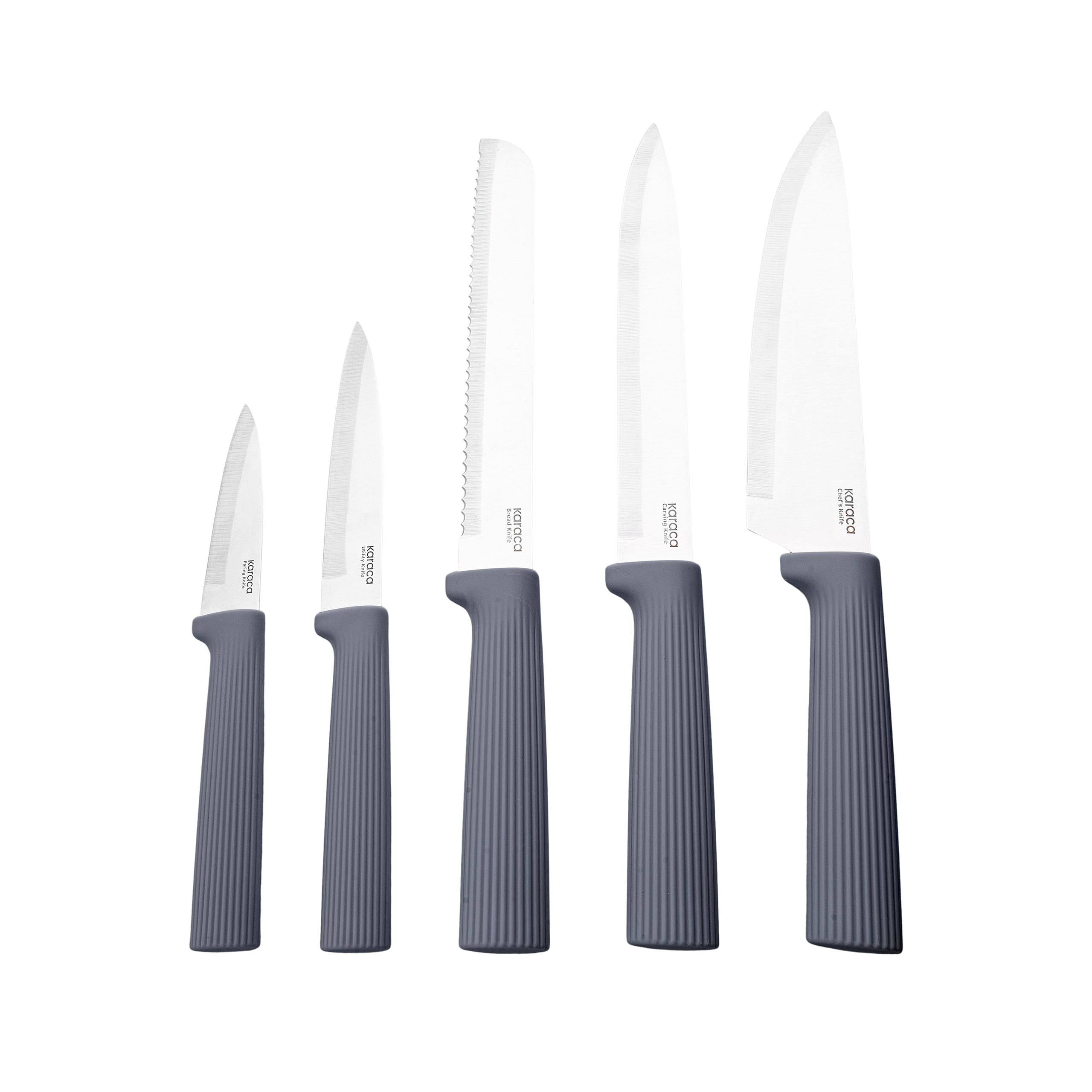 Karaca Massimo 12-Piece Knife Block Set, Chopping Board and Kitchen Ut