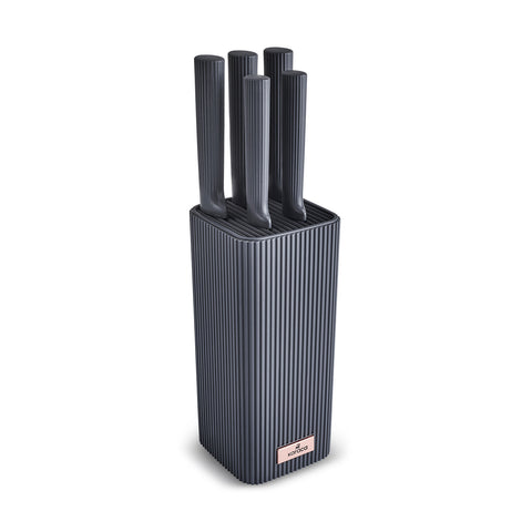 Karaca Massimo Line 6-Piece Stainless Steel Knife Set, Anthracite