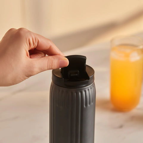 Karaca Rimo Stainless Steel Leak-Proof Flask, 600ml, Anthratice