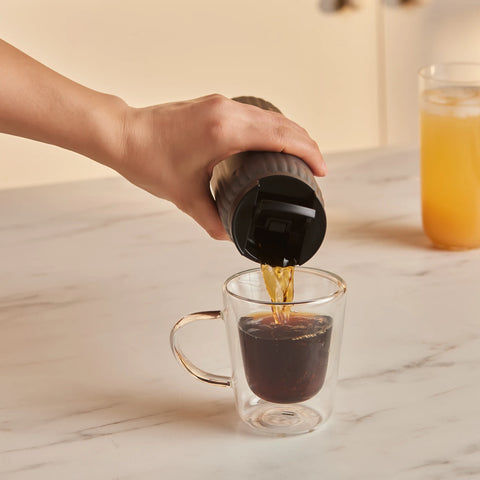 Karaca Rimo Stainless Steel Leak-Proof Flask, 600ml, Anthratice