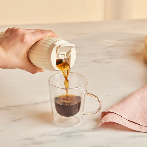 Karaca Rimo Stainless Steel Leak-Proof Flask, 600ml, Cream