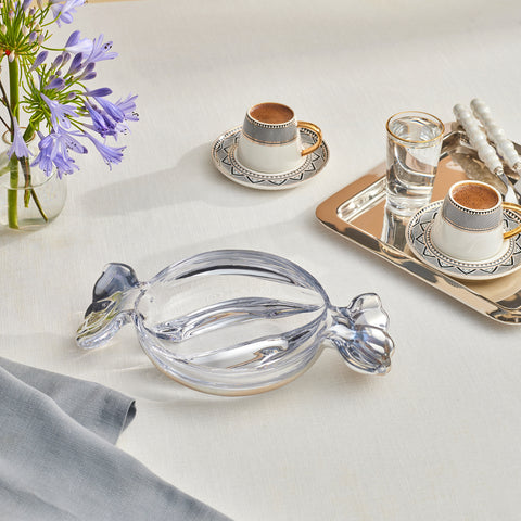 Karaca Candy Glass Decorative Bowl, 26cm, Silver