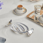 Karaca Candy Glass Decorative Plate, 20cm, Silver