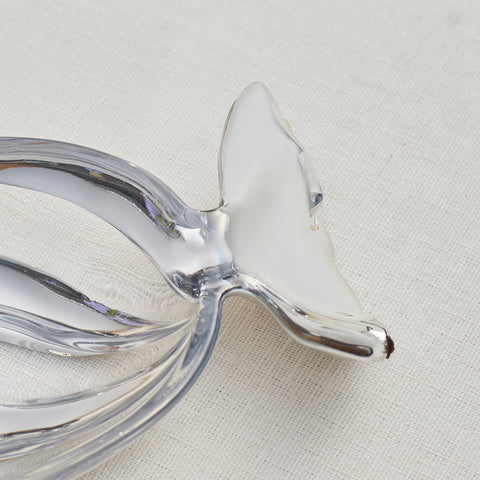 Karaca Candy Glass Decorative Plate, 20cm, Silver