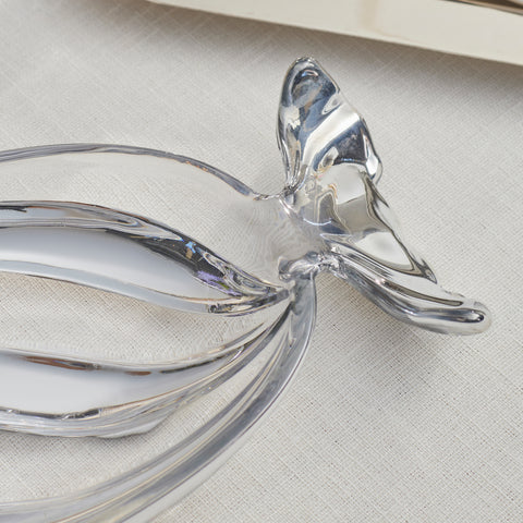 Karaca Candy Glass Decorative Plate, 23cm, Silver