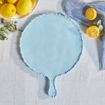Karaca Perla Melamine Oval Serving Platter, 42cm, Light Blue