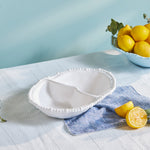 Karaca Perla Melamine Oval Snack Bowl, 33cm, White