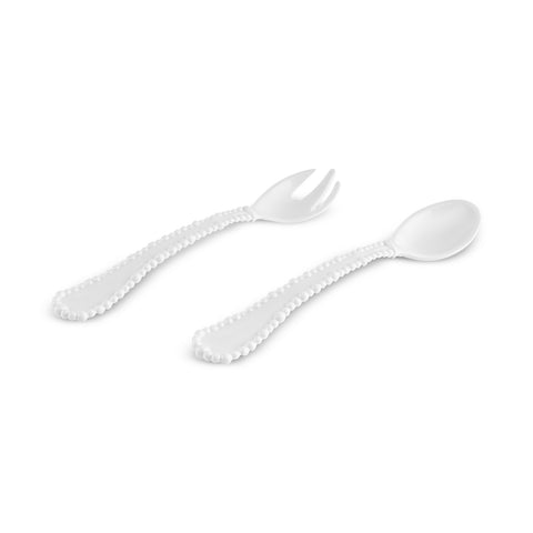 Karaca Perla Melamine 2-Piece Service Set, White