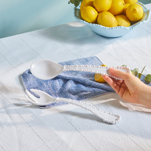 Karaca Perla Melamine 2-Piece Service Set, White