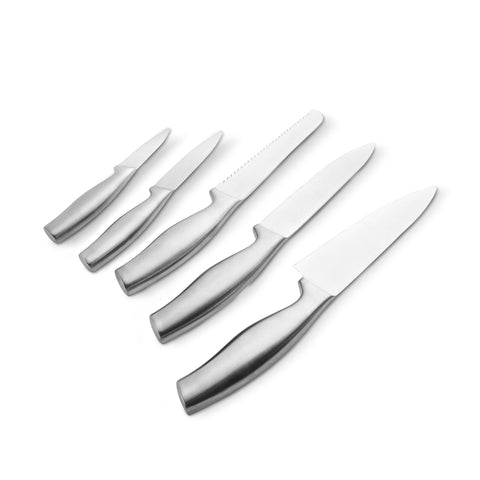 Karaca Force Samurai 6-Piece Knife Set with Wooden Block, Wood