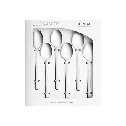 Karaca Boreas 6-Piece Stainless Steel Tea Spoon, Silver