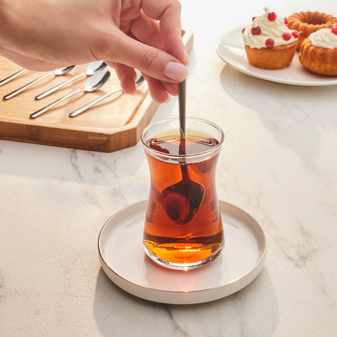 Karaca Boreas 6-Piece Stainless Steel Tea Spoon, Silver