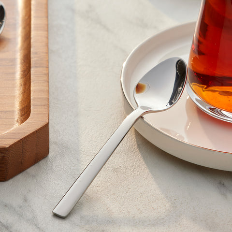Karaca Sedir 6-Piece Stainless Steel Tea Spoon, Silver