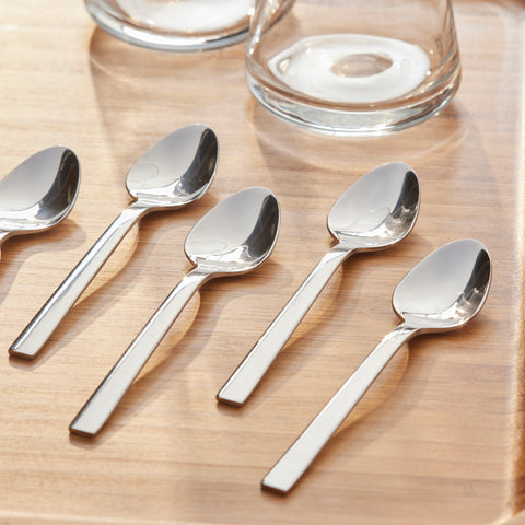 Karaca Sedir 6-Piece Stainless Steel Tea Spoon, Silver
