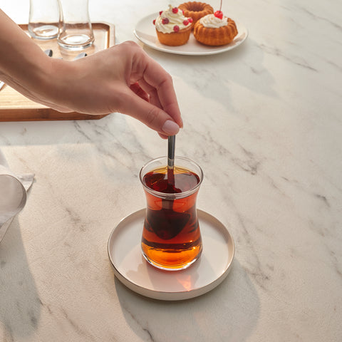 Karaca Sedir 6-Piece Stainless Steel Tea Spoon, Silver