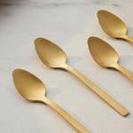 Karaca Sedir 6-Piece Stainless Steel Tea Spoon, Gold