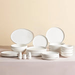 Karaca Stream Bone China New Sunset 53-Piece Dinner Set for 12 People, Gold