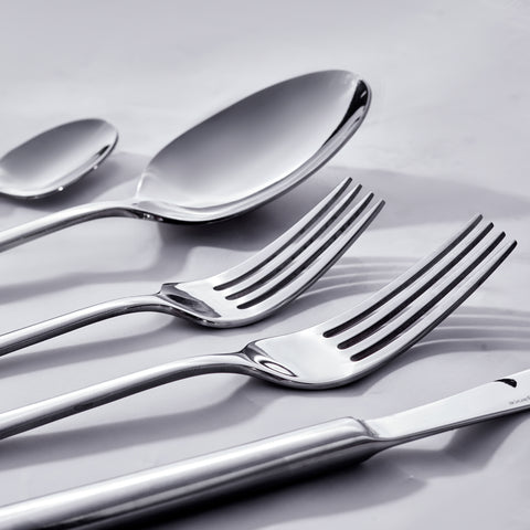 Karaca Tivoli 30-Piece Stainless Steel Cutlery Set for 6 People, Silver