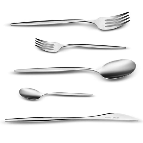 Karaca Lizbon 30-Piece Stainless Steel Cutlery Set for 6 People, Silver