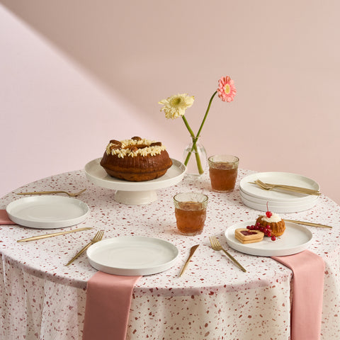 Karaca Salvare 7-Piece Bone China Serveware Set for 6 People, White