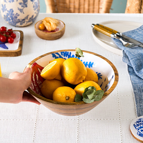 Karaca Mango Bowl, 24cm, Blue