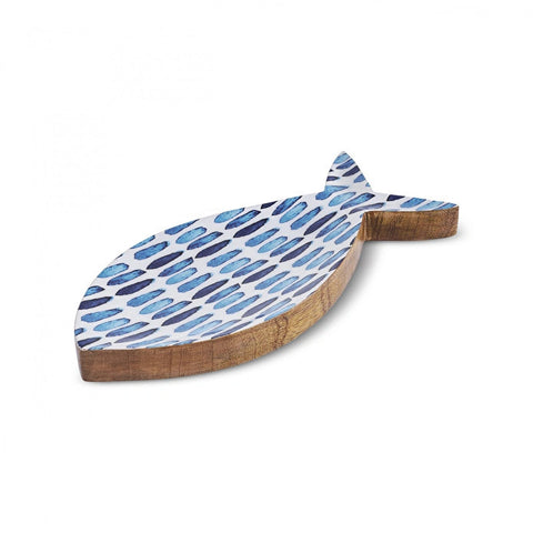 Karaca Mango Marine Fish Serving Plate, Blue