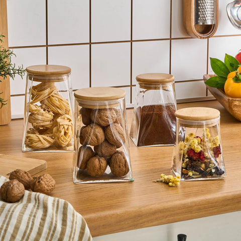 Karaca Prism 4-Piece Storage Container, Clear