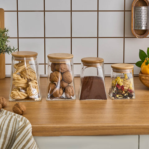 Karaca Prism 4-Piece Storage Container, Clear