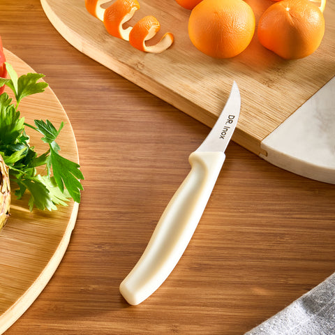 Dr. Inox Stainless Steel Paring Knife, 17cm, Cream