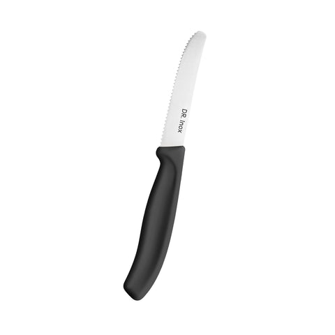 Dr.Inox Stainless Steel Tomato Knife, 22cm, Black