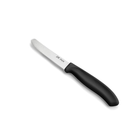 Dr.Inox Stainless Steel Tomato Knife, 22cm, Black