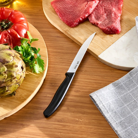 Dr.Inox Stainless Steel Steak Knife, 23cm, Black