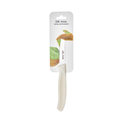 Dr.Inox Stainless Steel Serrated Paring Knife, 19cm, Cream
