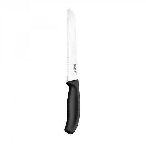 Dr.Inox Stainless Steel Bread Knife, 32cm, Black