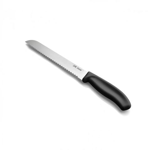 Dr.Inox Stainless Steel Bread Knife, 32cm, Black