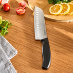 Dr. Inox Stainles Steel Santoku Knife, 30cm, Black