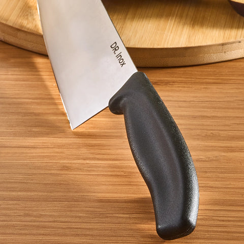 Dr. Inox Stainless Steel Chef's Knife, 33cm, Black