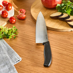 Dr. Inox Stainless Steel Chef's Knife, 33cm, Black